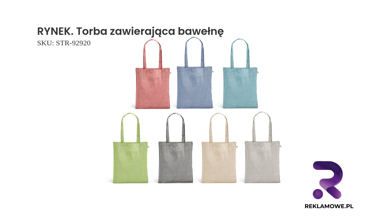 Torba z bawełną na tle rynku