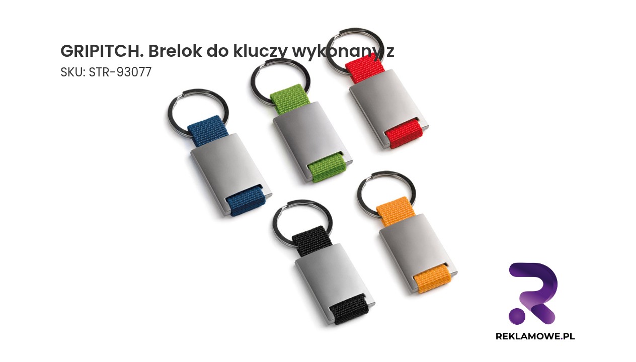 GRIPITCH. Brelok do kluczy wykonany z metalu i taśmy GRIPITCH brelok do kluczy wykonany z wysokiej jakości materiału
