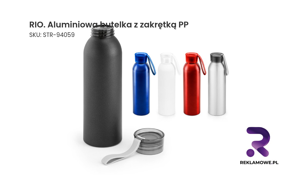 RIO aluminiowa butelka z zakrętką PP